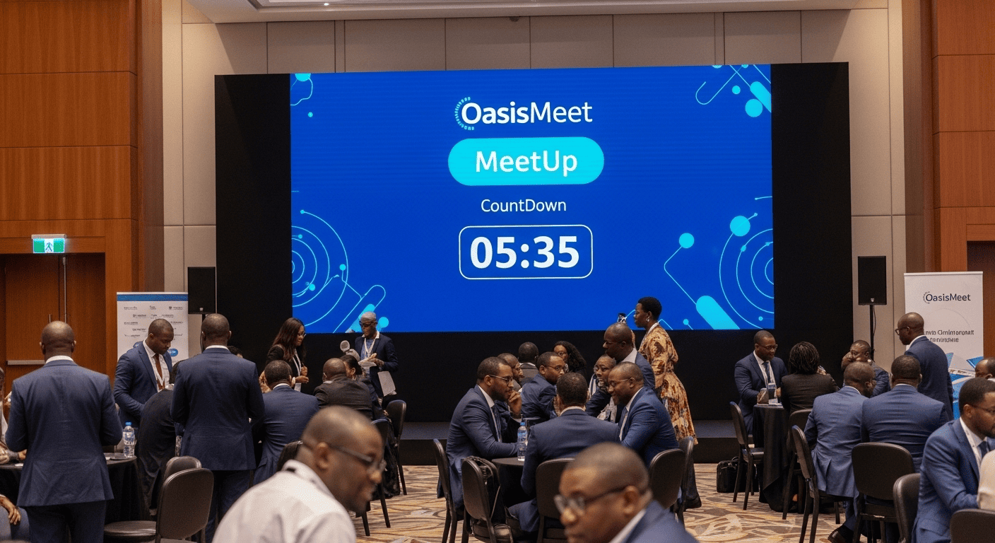 Government officials networking at summit